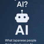 A conversational image of a person asking if you use AI, featuring chat bubble or AI chatbot icons.
